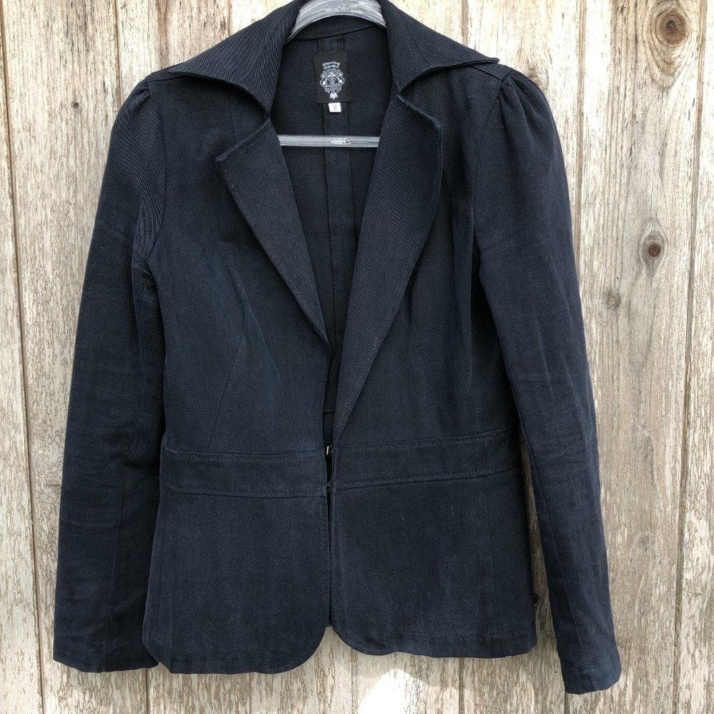 Smashing Grandpa Rock Couture Vintage Blazer Cotton Blazer Size 2 - Picture 2 of 4